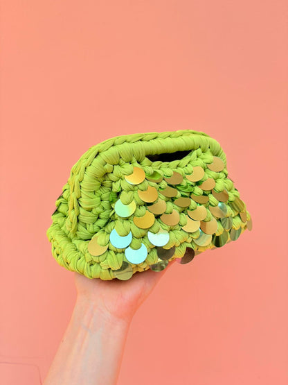 clutch bag con paillettes