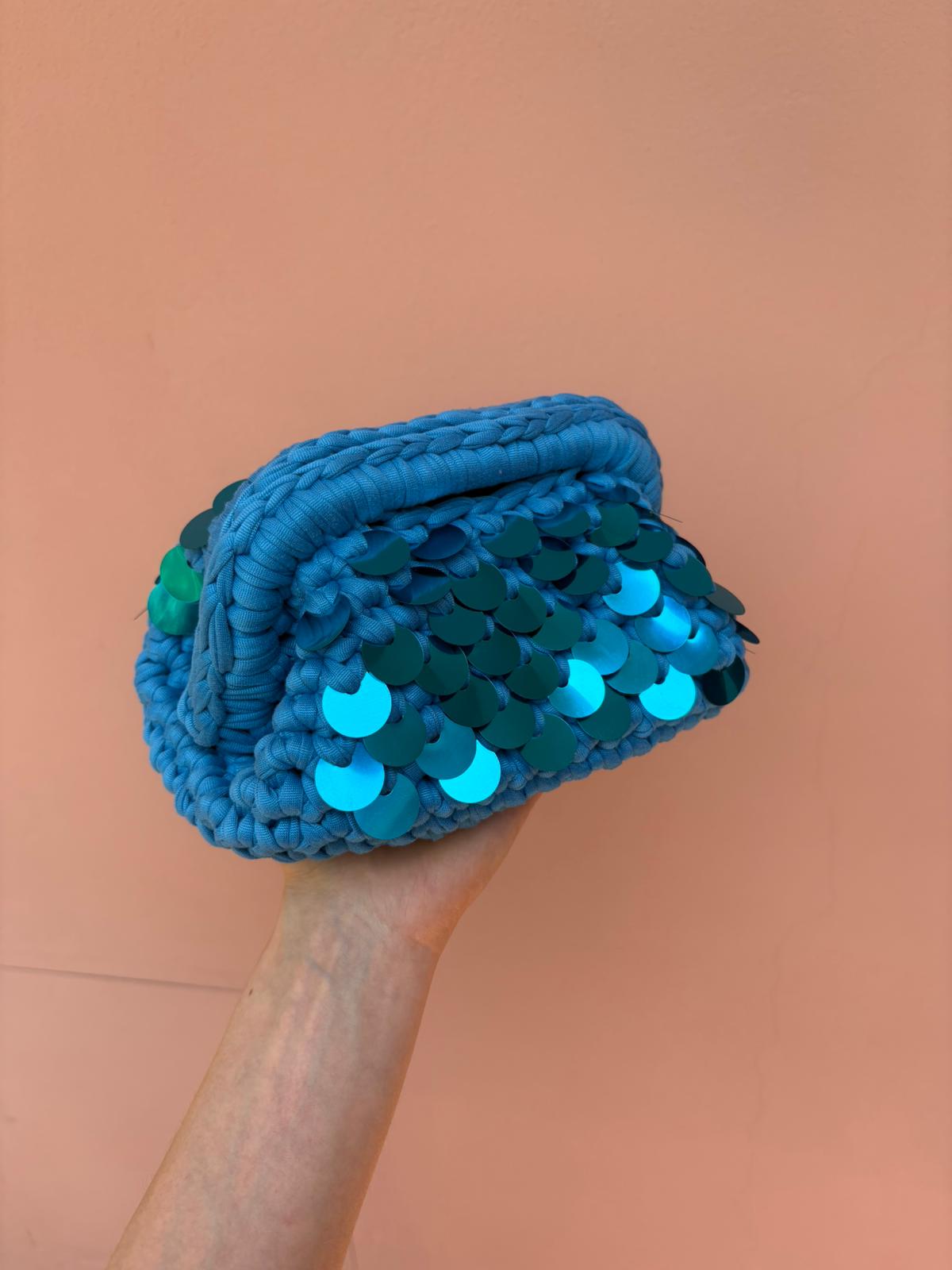 clutch bag con paillettes