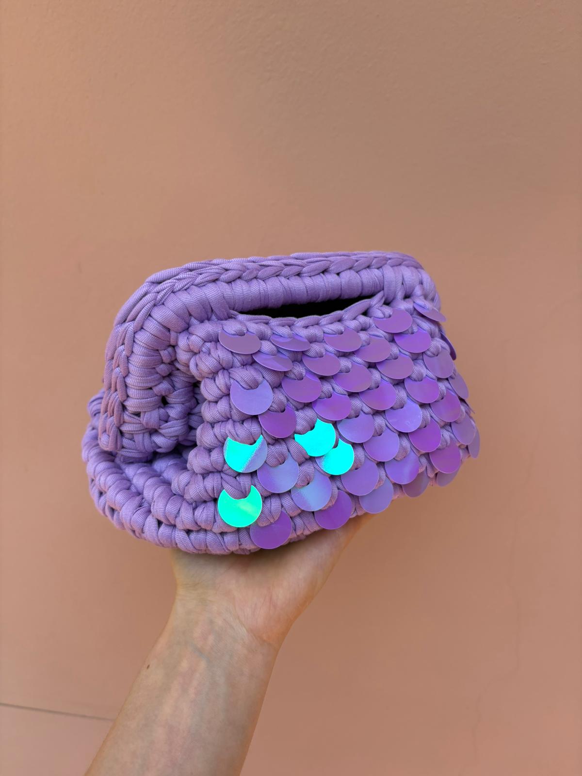 clutch bag con paillettes