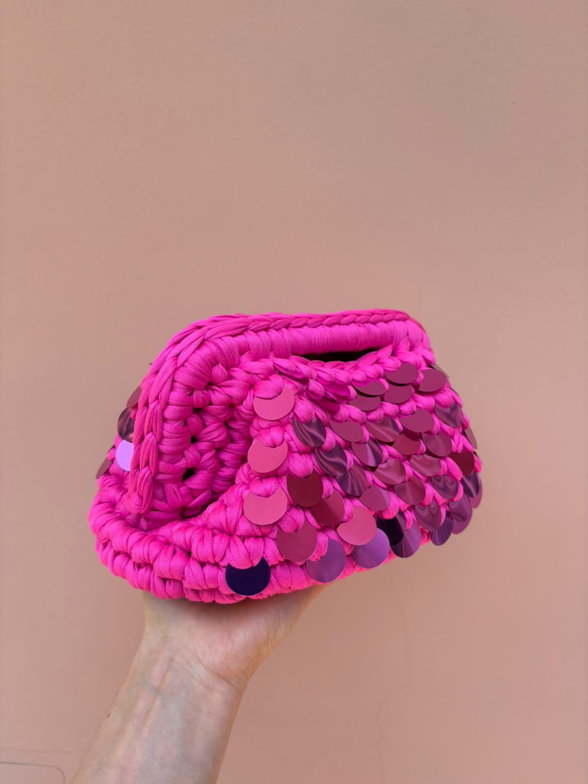 clutch bag con paillettes