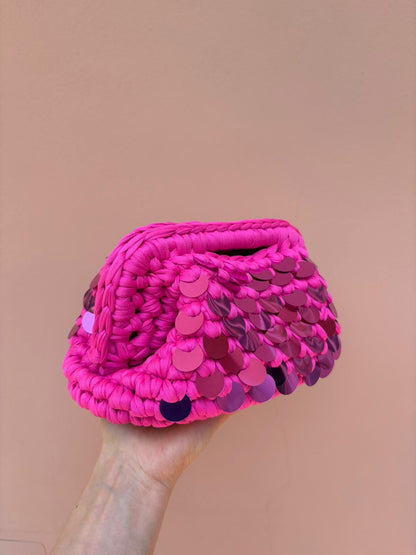 clutch bag con paillettes